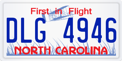 NC license plate DLG4946