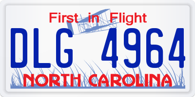 NC license plate DLG4964