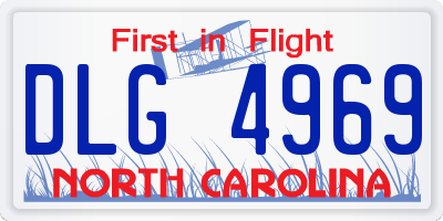 NC license plate DLG4969