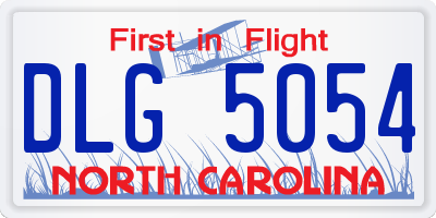 NC license plate DLG5054