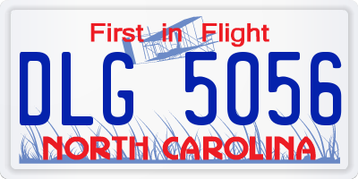 NC license plate DLG5056