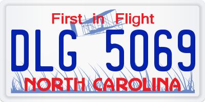 NC license plate DLG5069