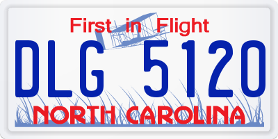 NC license plate DLG5120