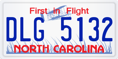 NC license plate DLG5132