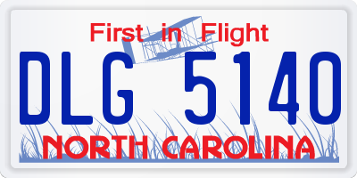 NC license plate DLG5140
