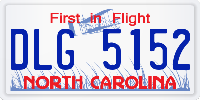 NC license plate DLG5152