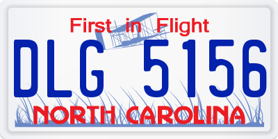 NC license plate DLG5156