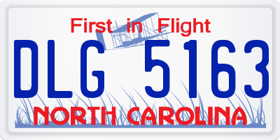 NC license plate DLG5163