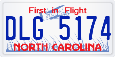 NC license plate DLG5174