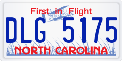 NC license plate DLG5175