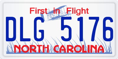 NC license plate DLG5176