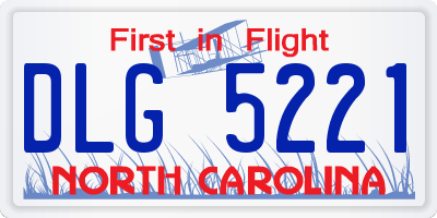 NC license plate DLG5221