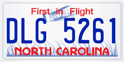 NC license plate DLG5261