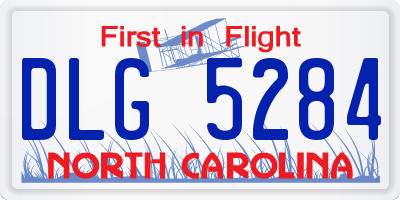NC license plate DLG5284