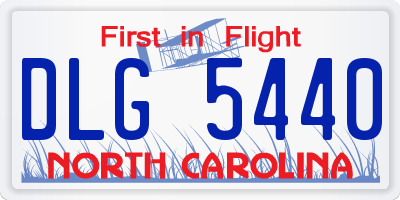 NC license plate DLG5440