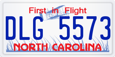 NC license plate DLG5573