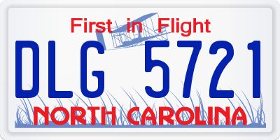 NC license plate DLG5721
