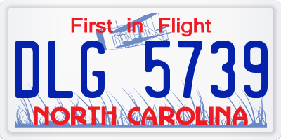 NC license plate DLG5739