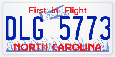 NC license plate DLG5773