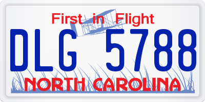 NC license plate DLG5788