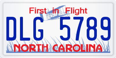 NC license plate DLG5789