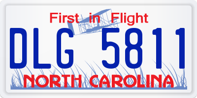 NC license plate DLG5811