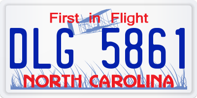 NC license plate DLG5861