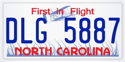 NC license plate DLG5887