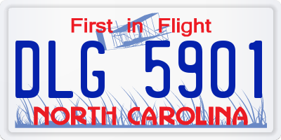 NC license plate DLG5901