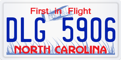 NC license plate DLG5906