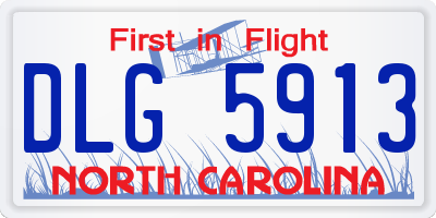NC license plate DLG5913