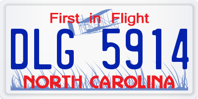 NC license plate DLG5914