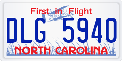 NC license plate DLG5940