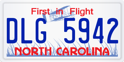 NC license plate DLG5942