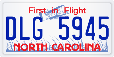 NC license plate DLG5945