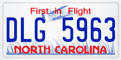 NC license plate DLG5963