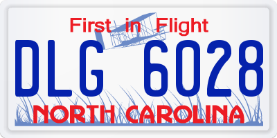 NC license plate DLG6028