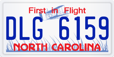 NC license plate DLG6159