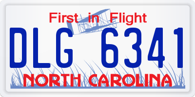 NC license plate DLG6341