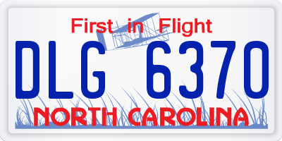 NC license plate DLG6370
