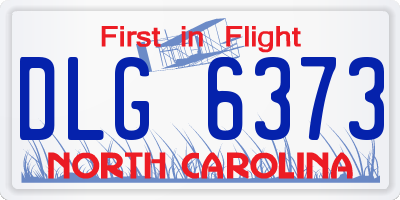NC license plate DLG6373