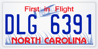 NC license plate DLG6391
