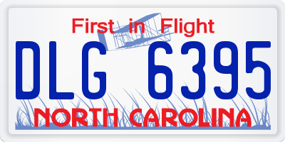 NC license plate DLG6395