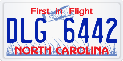 NC license plate DLG6442