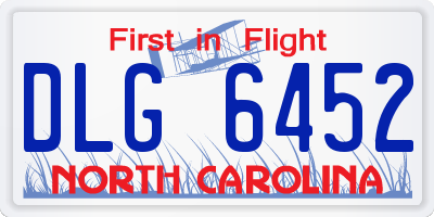NC license plate DLG6452