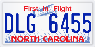 NC license plate DLG6455