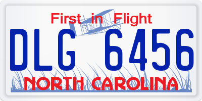 NC license plate DLG6456