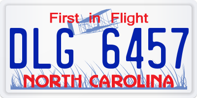 NC license plate DLG6457
