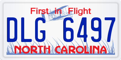 NC license plate DLG6497