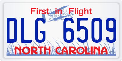 NC license plate DLG6509